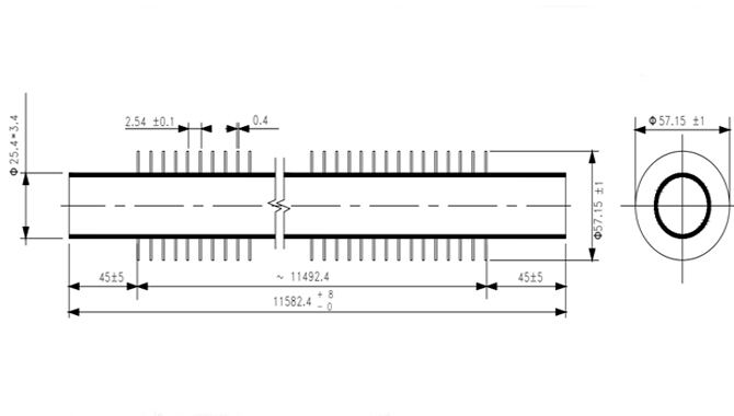 Customizable Embedded G Type Finned Tube Drawing