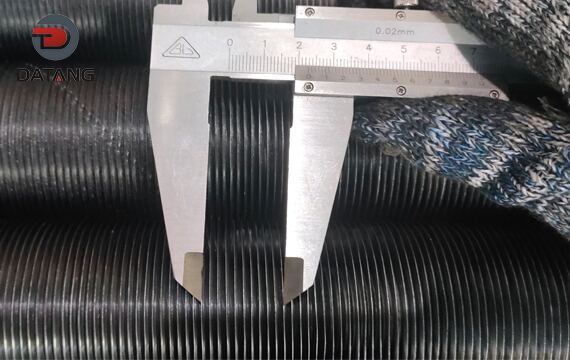 G type embedded fin tube fin spacing detection
