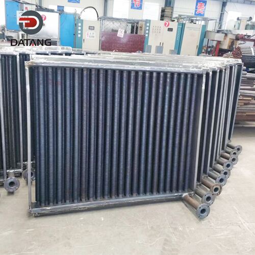 Carbon steel finned tube heat exchanger for wood drying