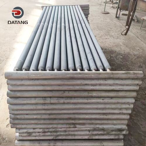 Extruded finned tubes for milk pasteurization heat exchangers