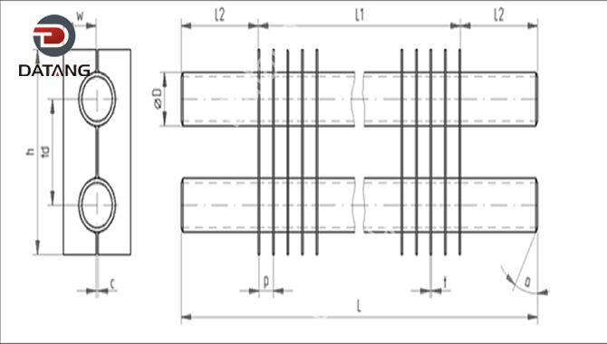 H type fin tube drawing