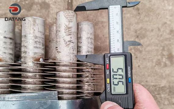 High frequency welded Helical finned tubes detection of reserved length at both ends