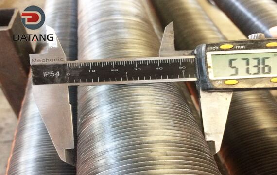 L type fin tube fin height detection