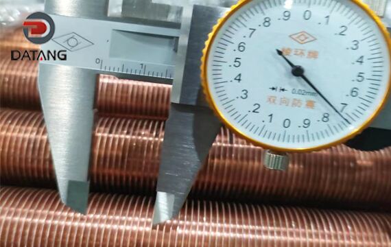 Low finned tube fins spacing detection
