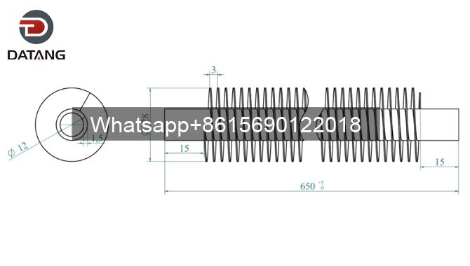 Ribbed Pipe with Spiral Aluminum Fins Drawing-Datang Finned Tube Ribbed Pipe with Spiral Aluminum Fins