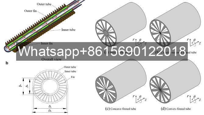 Drawing of Inner internally finned tube with variable fin thickness for Compressor Cooler- Datang