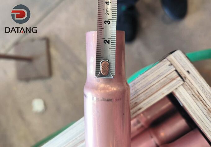 swaged length check of inner finned copper tube for Ingersoll Rand air compressors