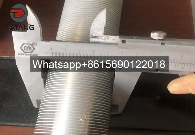 Inspecting aluminum fin height accuracy of Datang extruded fin tubes for high-humidity paper manufacturing plant Inspecting aluminum fin height accuracy of Datang extruded fin tubes for high-humidity paper manufacturing plant
