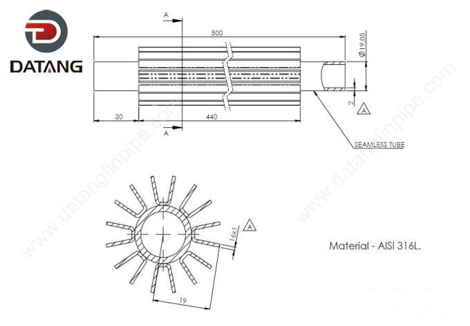 Custom AISI 316L Stainless Steel Longitudinal Fin Tubes Delivered to Israel by Datang Custom AISI 316L Stainless Steel Longitudinal Fin Tubes Delivered to Israel by Datang