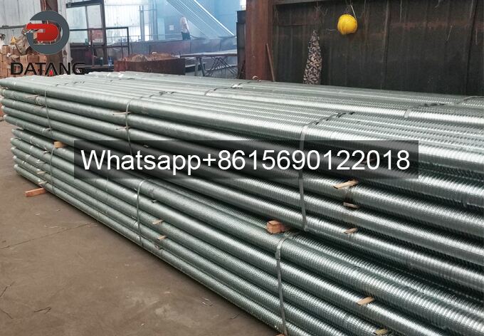 Hot dip Galvanised finned tubes for greenhouse heating