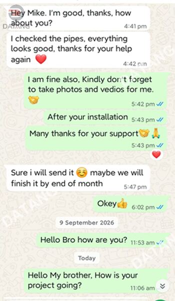 Feedback from greenhouse heating customers